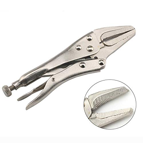 Locking Pliers Mole Grips Mini Adjustable Long Nose Self Lock Pliers for Gripping Twisting Holding Small Components (10")