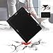 FYY Leather Case with Apple Pencil Holder for iPad Air 1/2, iPad 9.7 2017/2018 - Folio Stand Protective Case Smart Cover with Hand Strap Card Slots for Apple iPad Air 1/2 /iPad 9.7 2017/2018 Black