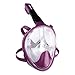 Enkeeo 180°View Snorkel Mask - Panoramic Full Face Design , Anti-fogging & anti-leak snorkeling Diving Scuba Mask for Adults and Youth - Rose L/XL