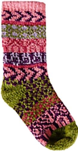 Qt feet Multi Design Colored Pattern Comfortable Baby Sunrise Socks ( Olive - Baby )