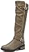 DREAM PAIRS UTAH Women's Quilted Zipper Double Buckles Accent Round Toe Low Stacked Heel Riding Knee High Boots (Wide Calf Available)