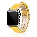 Wearlizer Womens Leather Compatible with iWatch Bands 38mm 40mm Strap Wristbands Leisure Cute Unique Dressy Bracelet (Metal Silver Clasp) Series 4 3 2 1 Edition Sports