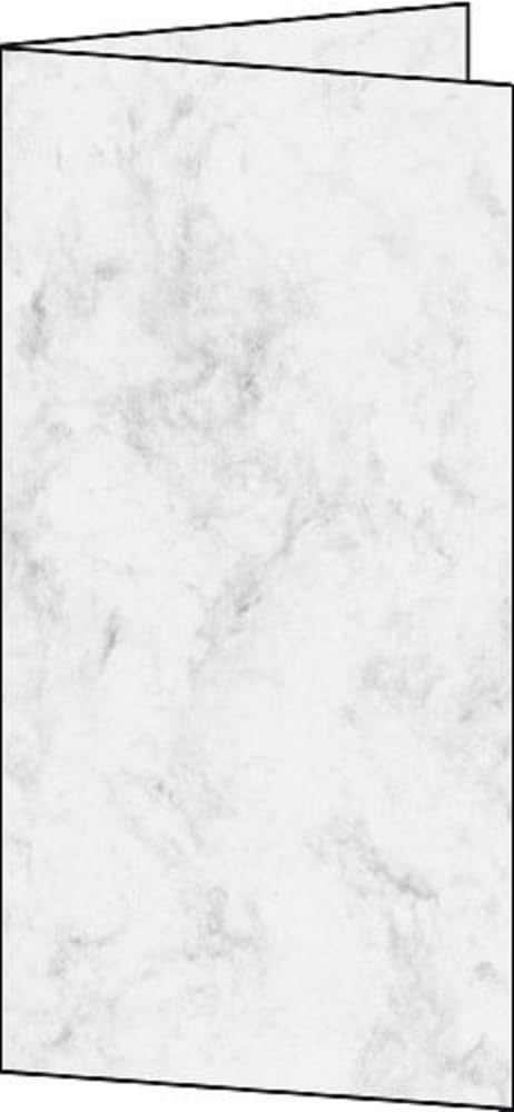 SIGEL DC114 Marbled DIY greeting cards, DL (2/3 A4), 185 gsm, Grey, 25 Pieces