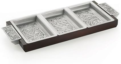 Amazon Co Jp ロイヤルセランゴールピューターナット手仕上げatiyaコレクショントレイ ホーム キッチン