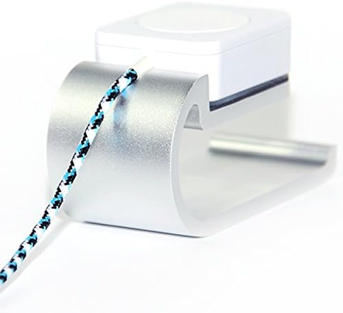 [MFI Certified] 3 in 1 Apple Watch Charging Cable, Aluminum Dock, &amp; Phone Stand - 5 Foot Apple Watch Charger - Apple Watch Charger 38mm &amp; 42mm, Apple Watch Series 1 / 2 (White/Blue/Black)