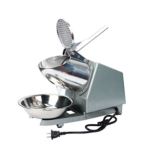Mochiglory Stainless Steel Electric Ice Crusher Snow Cone Shaver Machine Glacier 110v