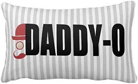 Standard Pillowcase Home Decorative Cushion Case Daddyo Hipster Dad Stripes Pillow Cover 12x22 Inches