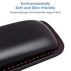 PU Black Wrist Rest Pad Ergonomic Support Cute