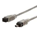 IEEE 1394b Firewire 800 Cable 9 pin - 4 pin M / M, 6 ft Translucent