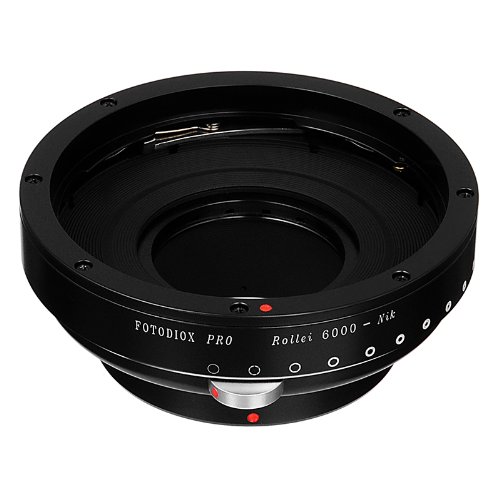 Fotodiox Pro Lens Mount Adapter - Rollei 6000 (Rolleiflex) Series Lenses to Nikon F Mount SLR Camera Body with Built-In Aperture Iris