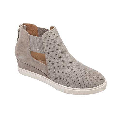 Linea Paolo Amanda | Perforated Upper Low Heel Sneaker Wedges Rock Perforated Suede 8M