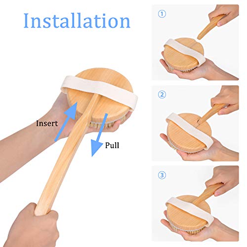 Bath Brush,Back Body Shower Brush Body Scrubber Exfoliating Brush Back Scrubber for Shower Men Women with Long Handle