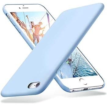 KUMEEK iPhone 6s Case, iPhone 6 Case, Liquid Silicone Rubber with Soft Microfiber Cloth Cushion Protective Case Thin Slim for iPhone 6s / iPhone 6 - Light Blue