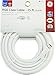 GE 73282 25-Feet RG6 Coaxial Video Cable, White, F Type Connections