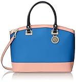 Anne Klein New Recruits Large Dome Satchel, True Blue/Peony/Navy