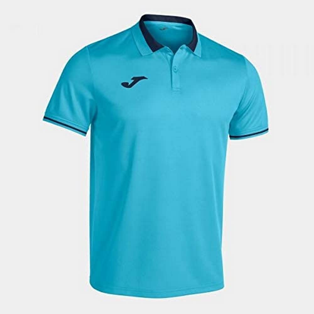 Joma Championship Vi Men's Polo Shirt, Mens, Polo Shirt, 101954, Navy Fluorescent Turquoise, 4XS โ image 1