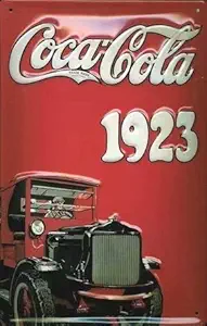Coca Cola 1923 Metal Sign Farming Tractors Coca Cola Decor Poster Home Kitchen Bar Coffee Garage Restaurant Vintage Wall Decor 8x12