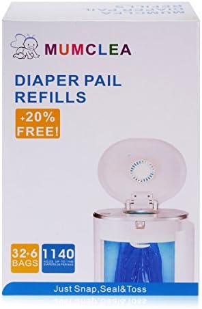 Mumclea Diaper Refill Pail Bags 1140 Counts (38 Bags)