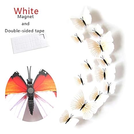 BZQTHXK 12 unids 3D Mariposa Imán de Nevera Pegatinas para El ...