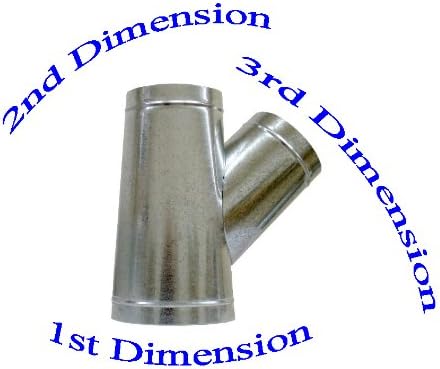 The Sheet Metal Kid - 8" x 8" x 8" Duct Wye Branch HVAC Ductwork AC Duct Fittings - Ideal for Efficient Airflow Distribution & Branching in AC Systems