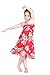 Girl Hawaiian Halter Dress in Hibiscus Red Size 6