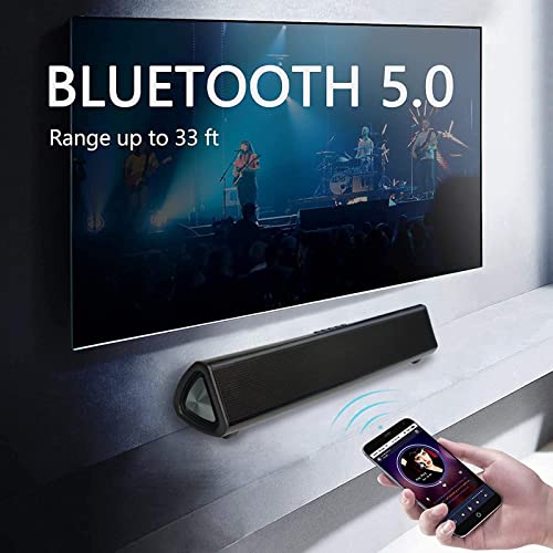 YOKARTEE Sound Bars for TV, Bluetooth TV Soundbar with Subwoofer, Home