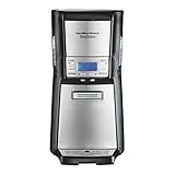 Hamilton Beach (48465) Coffee Maker with 12 Cup Capacity & Internal Storage Coffee Pot, Brewstation, Black & Stainless