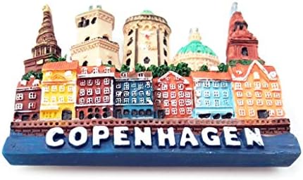 Kafen Fridge Sticker, France Copenhagen - Japanese Souvenir - 3D Resin Fridge Magnet - Magnetic Stickers for Fridge - Business 02