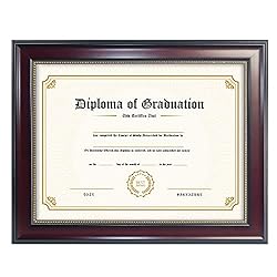 GraduatePro 8.5x11 Diploma Frame, Picture Frame for