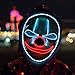 Pegason Halloween Mask LED Costume Mask Light Up for Masquerade Festival Parties El Wire Cosplay Glowing Scary Mask