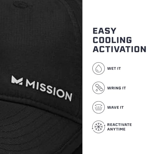 MISSION Cooling Performance Hat, Unstructured Low-Profile Adjustable Fit - UPF 50 - for Running, Workouts & Outdoors