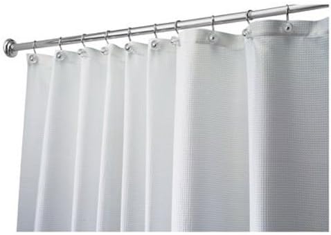 Interdesign Carlton Fabric Shower Curtain 72 X 72 White
