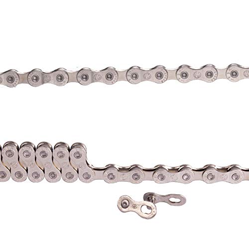Ztto Bicycle Chain for 7 8 10 11 12 21 22 24 27 30 33 Speed Mountain Bike and Road Bicycles (Sliver, 9 Speed)