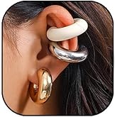 3 Pcs Non Pierced Ear Cuff for Women Chunky Colourful Ear Cuff Earrings Clip On Cartilage Earrings C Shape Ear Clip on Wrap Ear Cuff Jewelry Gifts