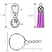 selizo 100Pcs Key Chain Rings Bulk with Tassel for Tassel Keychain