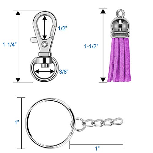 3 selizo+100Pcs+Chain+Tassel+Keychain