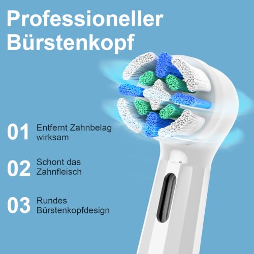 12 IO Brush Heads Compatible with Oral B iO 2 3 4 5 6 7 8 9 10 Electric Toothbrush, Replacement Toothbrushes Compatible with Oral B iO for Teeth Cleaning (Black White)