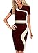 REPHYLLIS Women's Vintage One Piece Office Wear to Work Pencil Dress