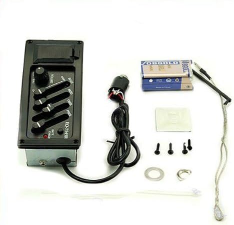 4 Band EQ 7545r Piezo Preamp Amplifier Equalizer Tuner for Acoustic Guitar Comp