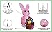 GOOSH 5 Feet Tall Easter Inflatable Pink Bunny Holds a Basket The Easter Eggs, Blow Up Inflatables with Bright Light for Holiday Party Indoor, Outdoor, Yard, Garden, Lawn Decorations