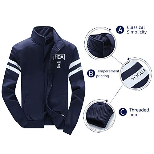 MANTORS Men's Full Zip Tracksuit Casual Jogging Sweatsuits Activewear 2 Piece Set EM75 Gray 2XL