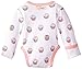 L'ovedbaby Unisex-Baby Newborn Organic Gloved-Sleeve Bodysuit, Coral Cupcake, 0-3 Months