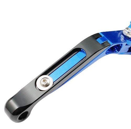 Soosee Universal Motorcycle 7/8" Front Brake Clutch CNC Master Cylinder Fluid Reservoir Levers for Scooter / Dirt Bike/Sport Bike / Street Bike(Bl)