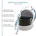 Denture Cleaner Bath, Retainer Cleaner Machine, Denture Tub Removes Stains & Food Residues