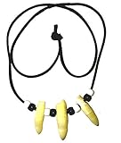 Alligator Tooth Real Gator Necklace Original Swamp People Magic Voodoo New Orleans Bayou Black & White Beads