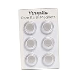 ECR4Kids Round Magnets for Dry Erase Board, Glass Whiteboard, Bulletin Board, Refrigerator - Rare Earth Neodymium Magnet, Clear (6 Pack)