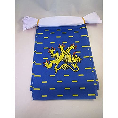 AZ FLAG Franche-Comte Bunting 6 m 20 flags Light Polyester 21x15 cm
