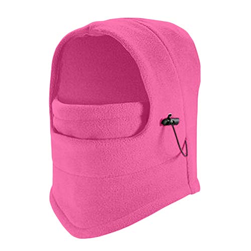 Hmlai Multi-Function Mask Balaclava Windproof Ski Mask Cold Weather Face Cover (Pink)