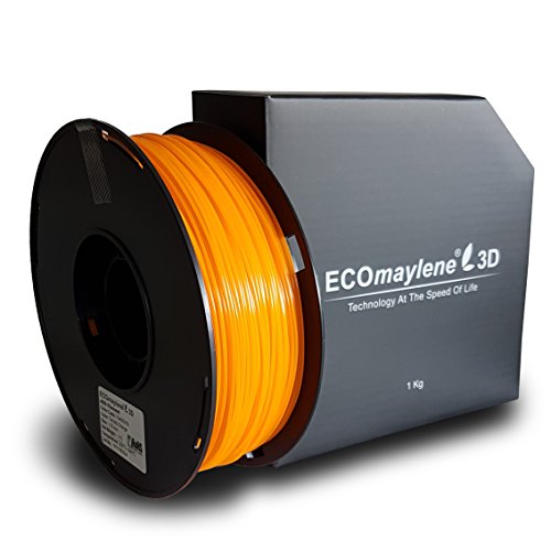 Tomato Orange - ECOmaylene3D ABS 3D Printer Filament, 1 kg Spool, 1.75 mm, Dimensional Accuracy +/- 0.05 mm