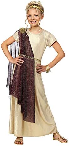 Greek Goddess Costume Girls, Kids Halloween Athenian Princess Cosplay Dress